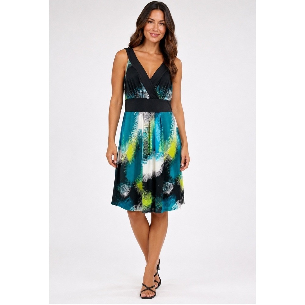 Vintage Y2K Axcess Liz Claiborne Babydoll Dress Womens L Multicolor Sleeveless